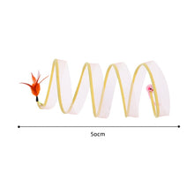 Load image into Gallery viewer, S Type Foldable Cat Tunnel Spring Toy, Mouse, Sisal Ball