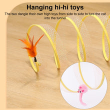 Load image into Gallery viewer, S Type Foldable Cat Tunnel Spring Toy, Mouse, Sisal Ball