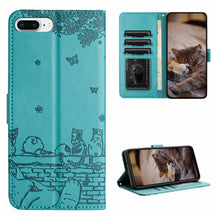 Load image into Gallery viewer, Cat Embossing Pattern Leather Phone Case with Lanyard, For iPhone 11 Pro, For iPhone XS Max, For iPhone X, For iPhone 7 Plus / 8 Plus