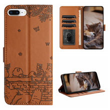 Load image into Gallery viewer, Cat Embossing Pattern Leather Phone Case with Lanyard, For iPhone 11 Pro, For iPhone XS Max, For iPhone X, For iPhone 7 Plus / 8 Plus
