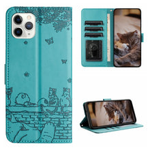 Load image into Gallery viewer, Cat Embossing Pattern Leather Phone Case with Lanyard, For iPhone 11 Pro, For iPhone XS Max, For iPhone X, For iPhone 7 Plus / 8 Plus