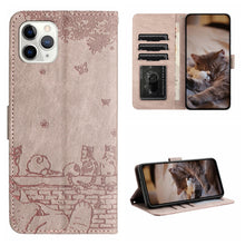 Load image into Gallery viewer, Cat Embossing Pattern Leather Phone Case with Lanyard, For iPhone 11 Pro, For iPhone XS Max, For iPhone X, For iPhone 7 Plus / 8 Plus