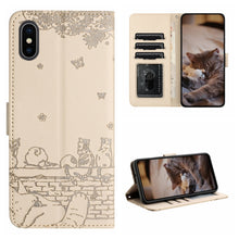 Load image into Gallery viewer, Cat Embossing Pattern Leather Phone Case with Lanyard, For iPhone 11 Pro, For iPhone XS Max, For iPhone X, For iPhone 7 Plus / 8 Plus