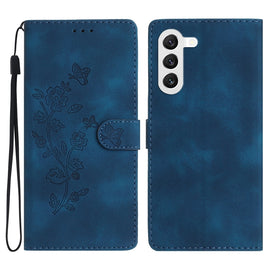 Flower Butterfly Embossing Pattern Leather Phone Case, For Samsung Galaxy S23 5G, For Samsung Galaxy A14 5G, For Samsung Galaxy A04, For Samsung Galaxy A04s, For Samsung Galaxy S20 FE, For Samsung Galaxy M53, For Samsung Galaxy M23                     ...