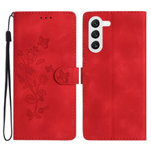 Load image into Gallery viewer, Flower Butterfly Embossing Pattern Leather Phone Case, For Samsung Galaxy S23 5G, For Samsung Galaxy A14 5G, For Samsung Galaxy A04, For Samsung Galaxy A04s, For Samsung Galaxy S20 FE, For Samsung Galaxy M53, For Samsung Galaxy M23                     ...