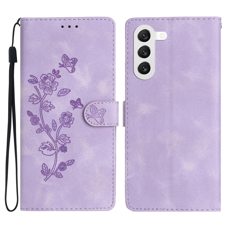Flower Butterfly Embossing Pattern Leather Phone Case, For Samsung Galaxy S23 5G, For Samsung Galaxy A14 5G, For Samsung Galaxy A04, For Samsung Galaxy A04s, For Samsung Galaxy S20 FE, For Samsung Galaxy M53, For Samsung Galaxy M23                     ...