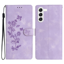 Load image into Gallery viewer, Flower Butterfly Embossing Pattern Leather Phone Case, For Samsung Galaxy S23 5G, For Samsung Galaxy A14 5G, For Samsung Galaxy A04, For Samsung Galaxy A04s, For Samsung Galaxy S20 FE, For Samsung Galaxy M53, For Samsung Galaxy M23                     ...