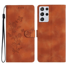 Load image into Gallery viewer, Flower Butterfly Embossing Pattern Leather Phone Case, For Samsung Galaxy A32 4G, For Samsung Galaxy A72 5G, For Samsung Galaxy A52 5G, For Samsung Galaxy A32 5G, For Samsung Galaxy S21 5G, For Samsung Galaxy S21+ 5G, For Samsung Galaxy S21 Ultra 5G   ...