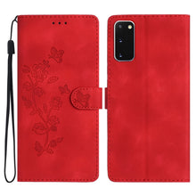 Load image into Gallery viewer, Flower Butterfly Embossing Pattern Leather Phone Case, For Samsung Galaxy A12, For Samsung Galaxy A42 5G, For Samsung Galaxy Note20 Ultra, For Samsung Galaxy Note20, For Samsung Galaxy A21s, For Samsung Galaxy S20 Ultra, For Samsung Galaxy S20         ...