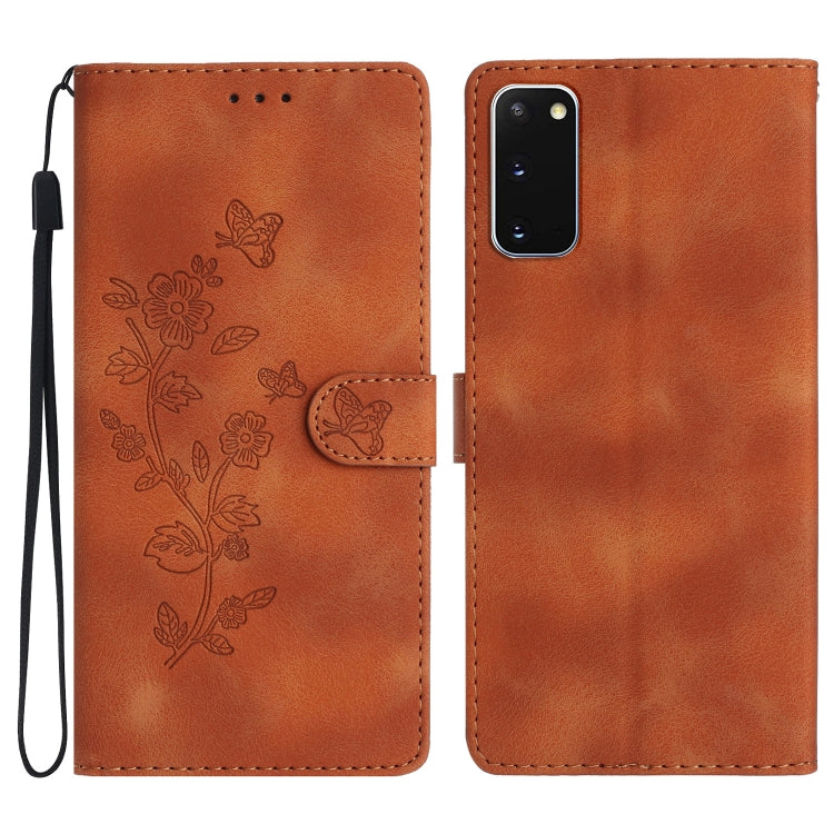 Flower Butterfly Embossing Pattern Leather Phone Case, For Samsung Galaxy A12, For Samsung Galaxy A42 5G, For Samsung Galaxy Note20 Ultra, For Samsung Galaxy Note20, For Samsung Galaxy A21s, For Samsung Galaxy S20 Ultra, For Samsung Galaxy S20         ...