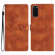 Load image into Gallery viewer, Flower Butterfly Embossing Pattern Leather Phone Case, For Samsung Galaxy A12, For Samsung Galaxy A42 5G, For Samsung Galaxy Note20 Ultra, For Samsung Galaxy Note20, For Samsung Galaxy A21s, For Samsung Galaxy S20 Ultra, For Samsung Galaxy S20         ...