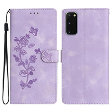 Load image into Gallery viewer, Flower Butterfly Embossing Pattern Leather Phone Case, For Samsung Galaxy A12, For Samsung Galaxy A42 5G, For Samsung Galaxy Note20 Ultra, For Samsung Galaxy Note20, For Samsung Galaxy A21s, For Samsung Galaxy S20 Ultra, For Samsung Galaxy S20         ...