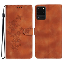 Load image into Gallery viewer, Flower Butterfly Embossing Pattern Leather Phone Case, For Samsung Galaxy A12, For Samsung Galaxy A42 5G, For Samsung Galaxy Note20 Ultra, For Samsung Galaxy Note20, For Samsung Galaxy A21s, For Samsung Galaxy S20 Ultra, For Samsung Galaxy S20         ...
