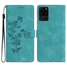 Load image into Gallery viewer, Flower Butterfly Embossing Pattern Leather Phone Case, For Samsung Galaxy A12, For Samsung Galaxy A42 5G, For Samsung Galaxy Note20 Ultra, For Samsung Galaxy Note20, For Samsung Galaxy A21s, For Samsung Galaxy S20 Ultra, For Samsung Galaxy S20         ...