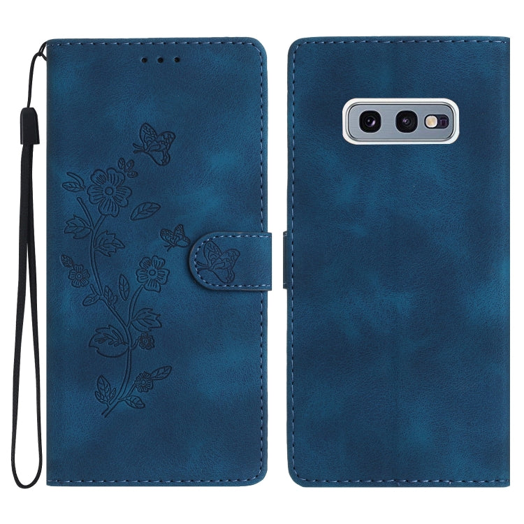 Flower Butterfly Embossing Pattern Leather Phone Case