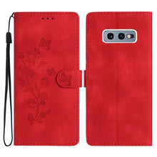 Load image into Gallery viewer, Flower Butterfly Embossing Pattern Leather Phone Case