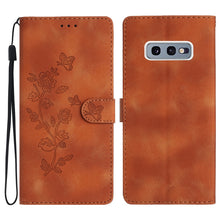 Load image into Gallery viewer, Flower Butterfly Embossing Pattern Leather Phone Case