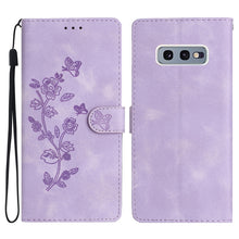 Load image into Gallery viewer, Flower Butterfly Embossing Pattern Leather Phone Case