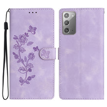Load image into Gallery viewer, Flower Butterfly Embossing Pattern Leather Phone Case, For Samsung Galaxy A12, For Samsung Galaxy A42 5G, For Samsung Galaxy Note20 Ultra, For Samsung Galaxy Note20, For Samsung Galaxy A21s, For Samsung Galaxy S20 Ultra, For Samsung Galaxy S20         ...