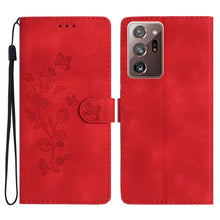 Load image into Gallery viewer, Flower Butterfly Embossing Pattern Leather Phone Case, For Samsung Galaxy A12, For Samsung Galaxy A42 5G, For Samsung Galaxy Note20 Ultra, For Samsung Galaxy Note20, For Samsung Galaxy A21s, For Samsung Galaxy S20 Ultra, For Samsung Galaxy S20         ...