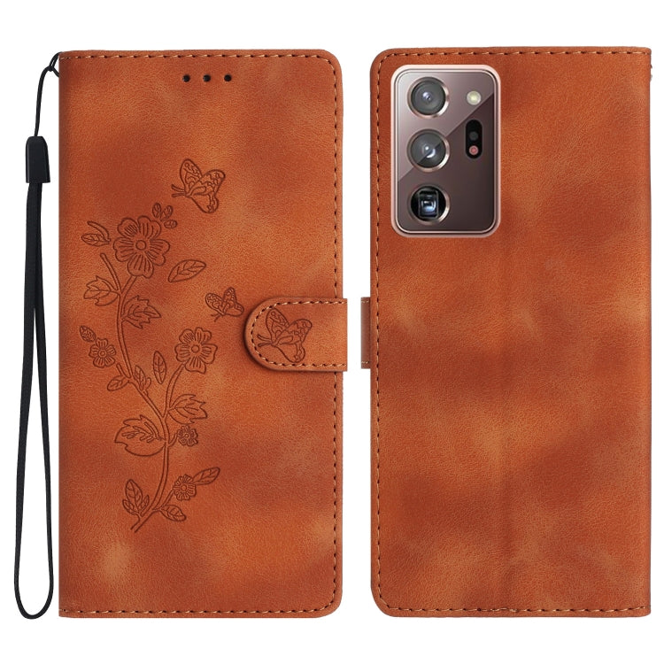 Flower Butterfly Embossing Pattern Leather Phone Case, For Samsung Galaxy A12, For Samsung Galaxy A42 5G, For Samsung Galaxy Note20 Ultra, For Samsung Galaxy Note20, For Samsung Galaxy A21s, For Samsung Galaxy S20 Ultra, For Samsung Galaxy S20         ...
