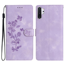 Load image into Gallery viewer, Flower Butterfly Embossing Pattern Leather Phone Case, For Samsung Galaxy A71 4G, For Samsung Galaxy A51 4G, For Samsung Galaxy A20s, For Samsung Galaxy Note10, For Samsung Galaxy Note10+, For Samsung Galaxy A20e, For Samsung Galaxy A70                ...