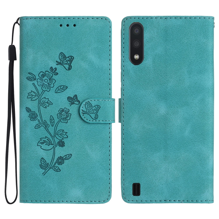 Flower Butterfly Embossing Pattern Leather Phone Case