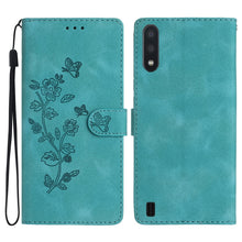 Load image into Gallery viewer, Flower Butterfly Embossing Pattern Leather Phone Case