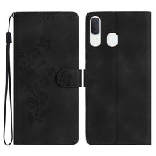 Load image into Gallery viewer, Flower Butterfly Embossing Pattern Leather Phone Case