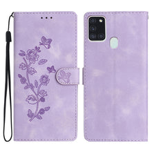 Load image into Gallery viewer, Flower Butterfly Embossing Pattern Leather Phone Case, For Samsung Galaxy A12, For Samsung Galaxy A42 5G, For Samsung Galaxy Note20 Ultra, For Samsung Galaxy Note20, For Samsung Galaxy A21s, For Samsung Galaxy S20 Ultra, For Samsung Galaxy S20         ...