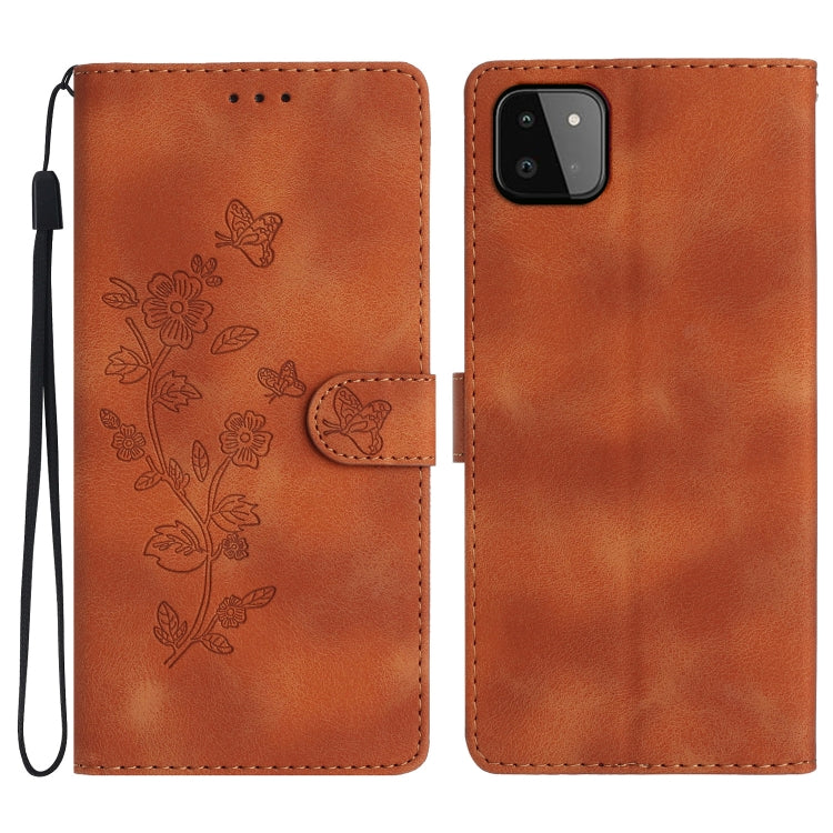 Flower Butterfly Embossing Pattern Leather Phone Case, For Samsung Galaxy S22 5G, For Samsung Galaxy A13 5G, For Samsung Galaxy M32, For Samsung Galaxy A41, For Samsung Galaxy A22 4G, For Samsung Galaxy A22 5G, For Samsung Galaxy S21 FE 5G             ...