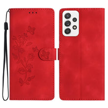 Load image into Gallery viewer, Flower Butterfly Embossing Pattern Leather Phone Case, For Samsung Galaxy A35 5G, For Samsung Galaxy A23 5G, For Samsung Galaxy S24 Ultra 5G, For Samsung Galaxy A25 5G, For Samsung Galaxy A15, For Samsung Galaxy S24+ 5G, For Samsung Galaxy S23 FE 5G   ...