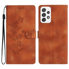 Load image into Gallery viewer, Flower Butterfly Embossing Pattern Leather Phone Case, For Samsung Galaxy A35 5G, For Samsung Galaxy A23 5G, For Samsung Galaxy S24 Ultra 5G, For Samsung Galaxy A25 5G, For Samsung Galaxy A15, For Samsung Galaxy S24+ 5G, For Samsung Galaxy S23 FE 5G   ...