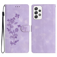 Load image into Gallery viewer, Flower Butterfly Embossing Pattern Leather Phone Case, For Samsung Galaxy A35 5G, For Samsung Galaxy A23 5G, For Samsung Galaxy S24 Ultra 5G, For Samsung Galaxy A25 5G, For Samsung Galaxy A15, For Samsung Galaxy S24+ 5G, For Samsung Galaxy S23 FE 5G   ...