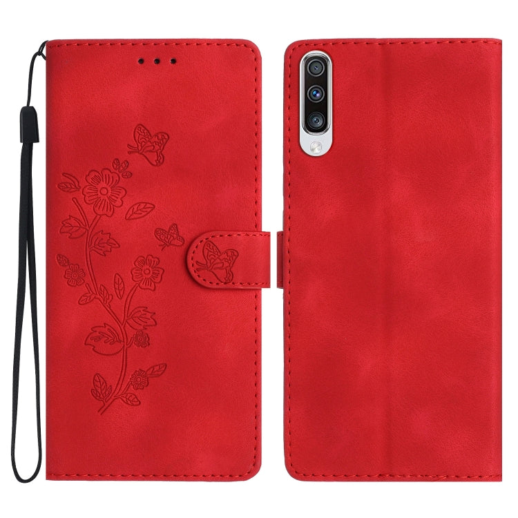 Flower Butterfly Embossing Pattern Leather Phone Case