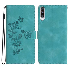 Load image into Gallery viewer, Flower Butterfly Embossing Pattern Leather Phone Case
