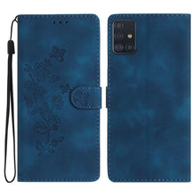 Load image into Gallery viewer, Flower Butterfly Embossing Pattern Leather Phone Case, For Samsung Galaxy A71 4G, For Samsung Galaxy A51 4G, For Samsung Galaxy A20s, For Samsung Galaxy Note10, For Samsung Galaxy Note10+, For Samsung Galaxy A20e, For Samsung Galaxy A70                ...