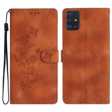 Load image into Gallery viewer, Flower Butterfly Embossing Pattern Leather Phone Case, For Samsung Galaxy A71 4G, For Samsung Galaxy A51 4G, For Samsung Galaxy A20s, For Samsung Galaxy Note10, For Samsung Galaxy Note10+, For Samsung Galaxy A20e, For Samsung Galaxy A70                ...