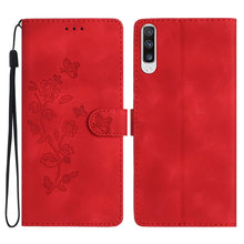 Load image into Gallery viewer, Flower Butterfly Embossing Pattern Leather Phone Case, For Samsung Galaxy A71 4G, For Samsung Galaxy A51 4G, For Samsung Galaxy A20s, For Samsung Galaxy Note10, For Samsung Galaxy Note10+, For Samsung Galaxy A20e, For Samsung Galaxy A70                ...