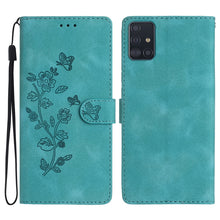 Load image into Gallery viewer, Flower Butterfly Embossing Pattern Leather Phone Case, For Samsung Galaxy A71 4G, For Samsung Galaxy A51 4G, For Samsung Galaxy A20s, For Samsung Galaxy Note10, For Samsung Galaxy Note10+, For Samsung Galaxy A20e, For Samsung Galaxy A70                ...