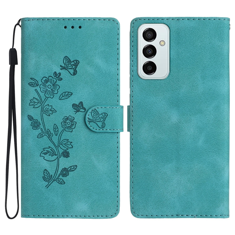 Flower Butterfly Embossing Pattern Leather Phone Case, For Samsung Galaxy S23 5G, For Samsung Galaxy A14 5G, For Samsung Galaxy A04, For Samsung Galaxy A04s, For Samsung Galaxy S20 FE, For Samsung Galaxy M53, For Samsung Galaxy M23                     ...