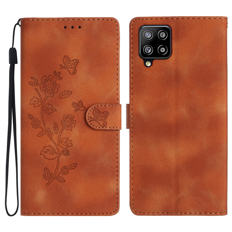 Flower Butterfly Embossing Pattern Leather Phone Case, For Samsung Galaxy S23 5G, For Samsung Galaxy A14 5G, For Samsung Galaxy A04, For Samsung Galaxy A04s, For Samsung Galaxy S20 FE, For Samsung Galaxy M53, For Samsung Galaxy M23                     ...