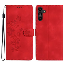 Load image into Gallery viewer, Flower Butterfly Embossing Pattern Leather Phone Case, For Samsung Galaxy A25 5G, For Samsung Galaxy A15, For Samsung Galaxy A35 5G, For Samsung Galaxy A23 5G, For Samsung Galaxy S24 Ultra 5G, For Samsung Galaxy S24+ 5G, For Samsung Galaxy S23 FE 5G   ...