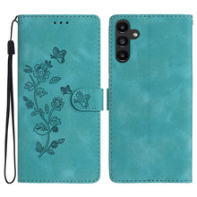 Load image into Gallery viewer, Flower Butterfly Embossing Pattern Leather Phone Case, For Samsung Galaxy A25 5G, For Samsung Galaxy A15, For Samsung Galaxy A35 5G, For Samsung Galaxy A23 5G, For Samsung Galaxy S24 Ultra 5G, For Samsung Galaxy S24+ 5G, For Samsung Galaxy S23 FE 5G   ...