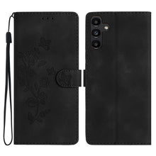 Load image into Gallery viewer, Flower Butterfly Embossing Pattern Leather Phone Case, For Samsung Galaxy A25 5G, For Samsung Galaxy A15, For Samsung Galaxy A35 5G, For Samsung Galaxy A23 5G, For Samsung Galaxy S24 Ultra 5G, For Samsung Galaxy S24+ 5G, For Samsung Galaxy S23 FE 5G   ...