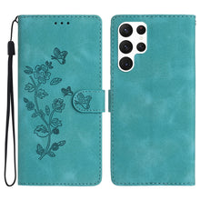 Load image into Gallery viewer, Flower Butterfly Embossing Pattern Leather Phone Case, For Samsung Galaxy A25 5G, For Samsung Galaxy A15, For Samsung Galaxy A35 5G, For Samsung Galaxy A23 5G, For Samsung Galaxy S24 Ultra 5G, For Samsung Galaxy S24+ 5G, For Samsung Galaxy S23 FE 5G   ...