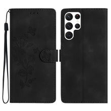 Load image into Gallery viewer, Flower Butterfly Embossing Pattern Leather Phone Case, For Samsung Galaxy A25 5G, For Samsung Galaxy A15, For Samsung Galaxy A35 5G, For Samsung Galaxy A23 5G, For Samsung Galaxy S24 Ultra 5G, For Samsung Galaxy S24+ 5G, For Samsung Galaxy S23 FE 5G   ...