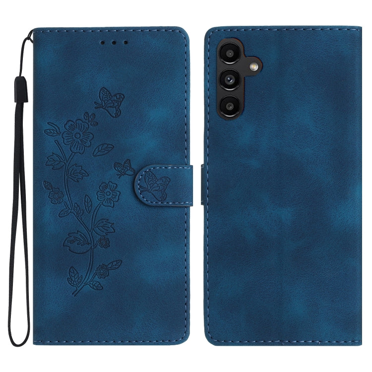Flower Butterfly Embossing Pattern Leather Phone Case, For Samsung Galaxy A35 5G, For Samsung Galaxy A23 5G, For Samsung Galaxy S24 Ultra 5G, For Samsung Galaxy A25 5G, For Samsung Galaxy A15, For Samsung Galaxy S24+ 5G, For Samsung Galaxy S23 FE 5G   ...