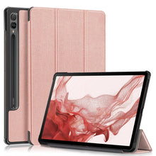 Load image into Gallery viewer, Custer Pure Color 3-Fold Holder Smart Leather Tablet Case