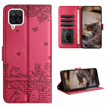 Load image into Gallery viewer, Cat Embossing Pattern Leather Phone Case with Lanyard